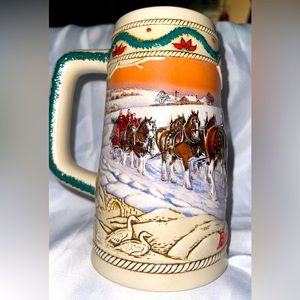 Budweiser Clydesdales Holiday Stein